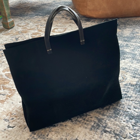 Clare V Simple Tote Black Suede - Picture 2 of 10
